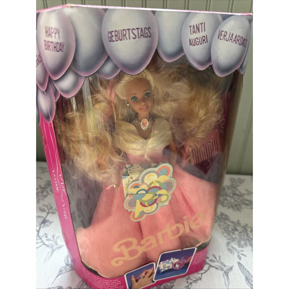 Vtg BARBIE DOLL 1989 HAPPY BIRTHDAY BARBIE EUROPEAN VERSION Ultra Rare Collector - Picture 12 of 12